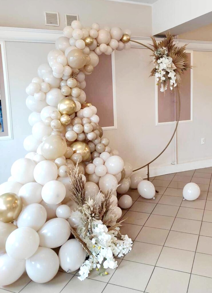 Ścianki balonowo-kwiatowe