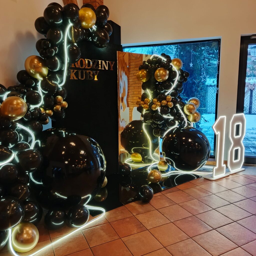 Ścianki balonowo-kwiatowe